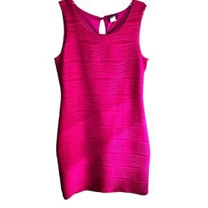 Upload Women's Dress Large L Pink Textured Misses Size 12 14 Party Work Church